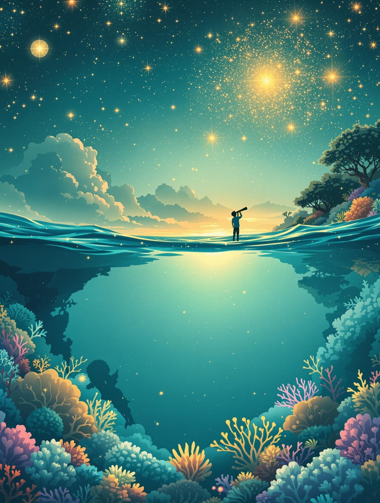 红果短剧作品 - 星与海的约定，双向奔赴题材动漫短剧
