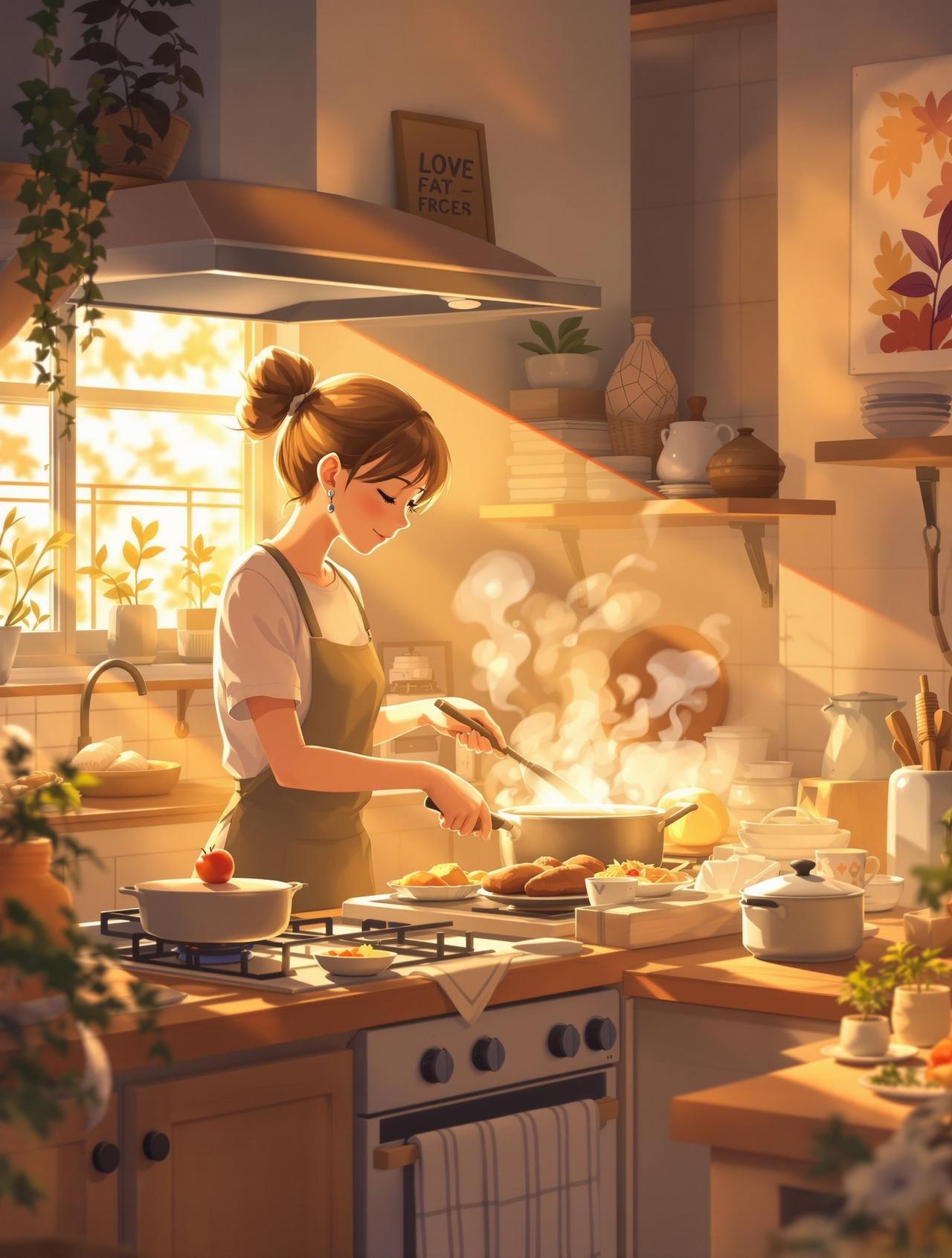 红果短剧作品 - 妈妈的厨房，温情家庭题材动漫短剧